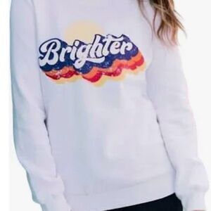Zyia White Brighter Crewneck Sweatshirt